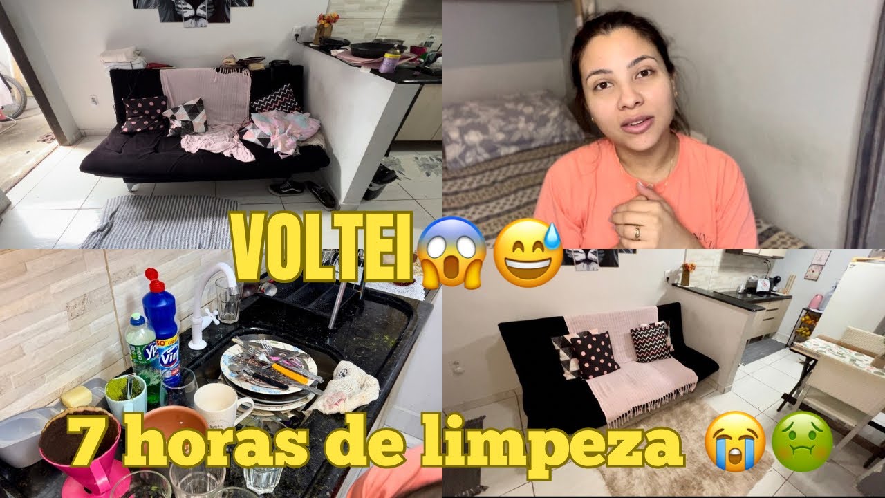 Gente voltei😨😭/7 horas de limpeza😱😰😨🤢