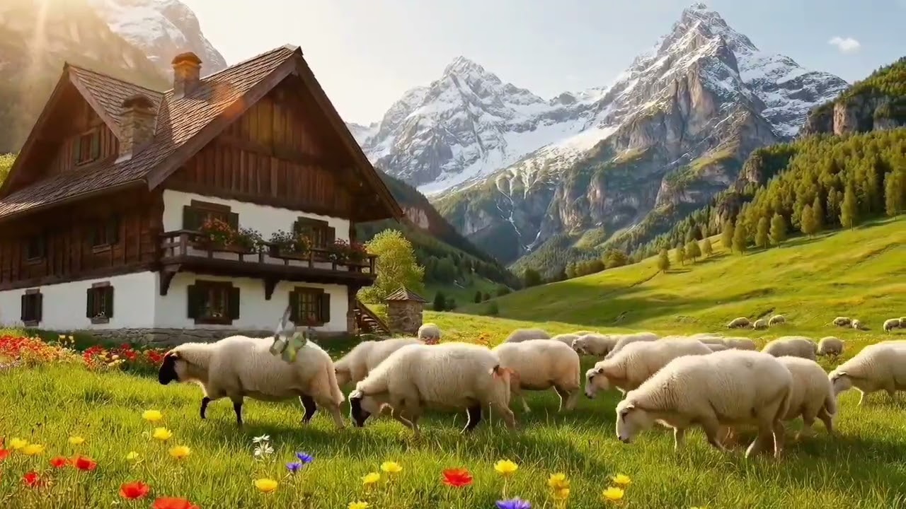 SWITZERLAND RELAXATION: 3 Hours of Beautiful Spring in a Fairytale Valley, relax ambiente music
