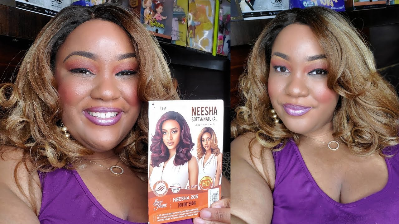 OUTRE NEESHA SOFT & NATURAL 205 WIG REVIEW//  LACE FRONT WIG/ AMAZON PURCHASE