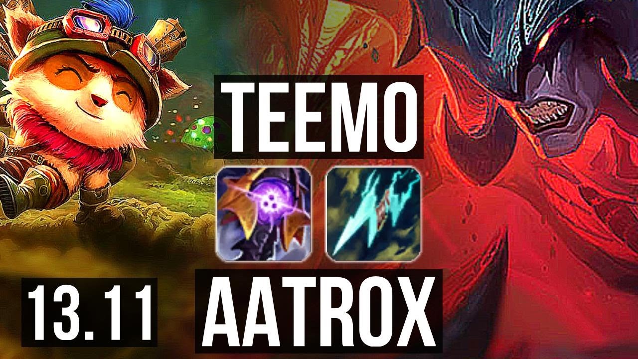 TEEMO vs AATROX (TOP) | Rank 4 Teemo, 4/2/13, 300+ games | KR Master | 13.11