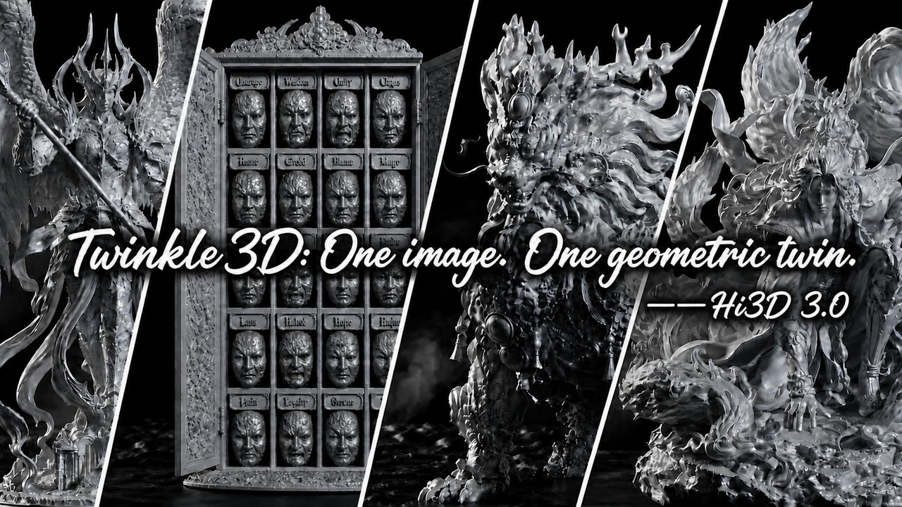 Introducing Hi3D 3.0 Geometry Model (Twinkle3D): the Next Generation Image-to-3D Model