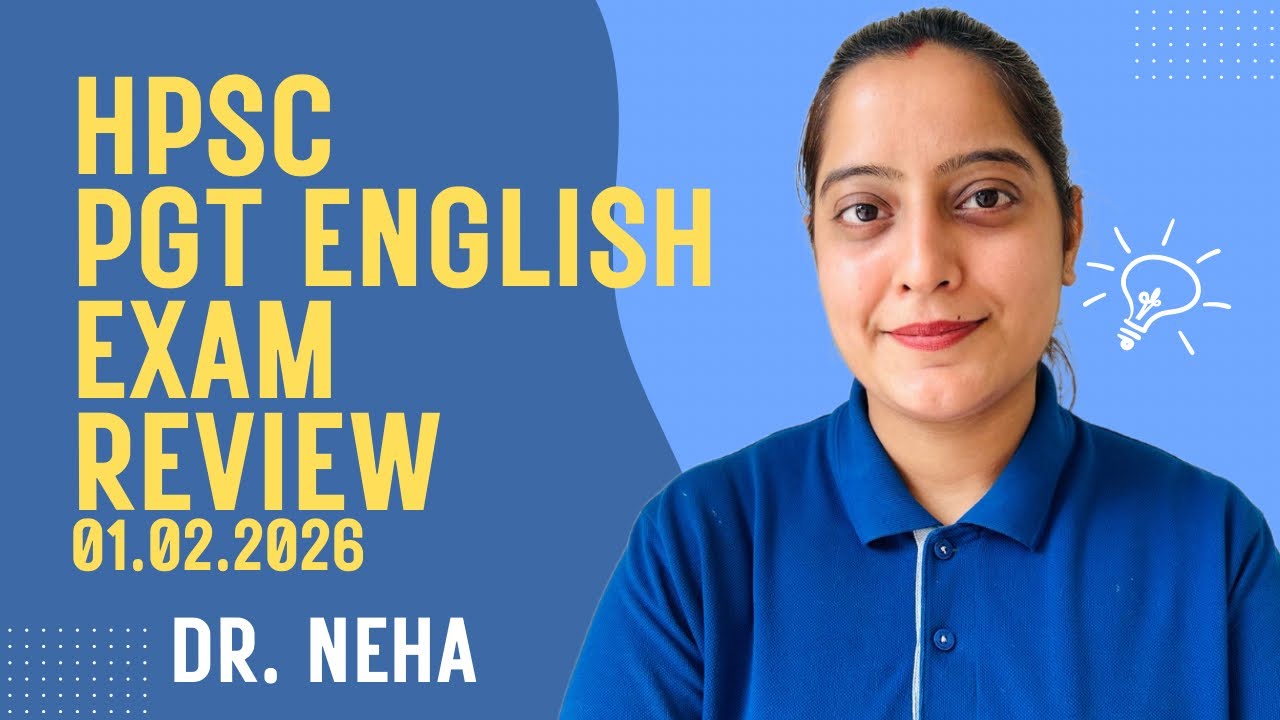 HPSC PGT SKT English Exam Review by Dr. Neha 