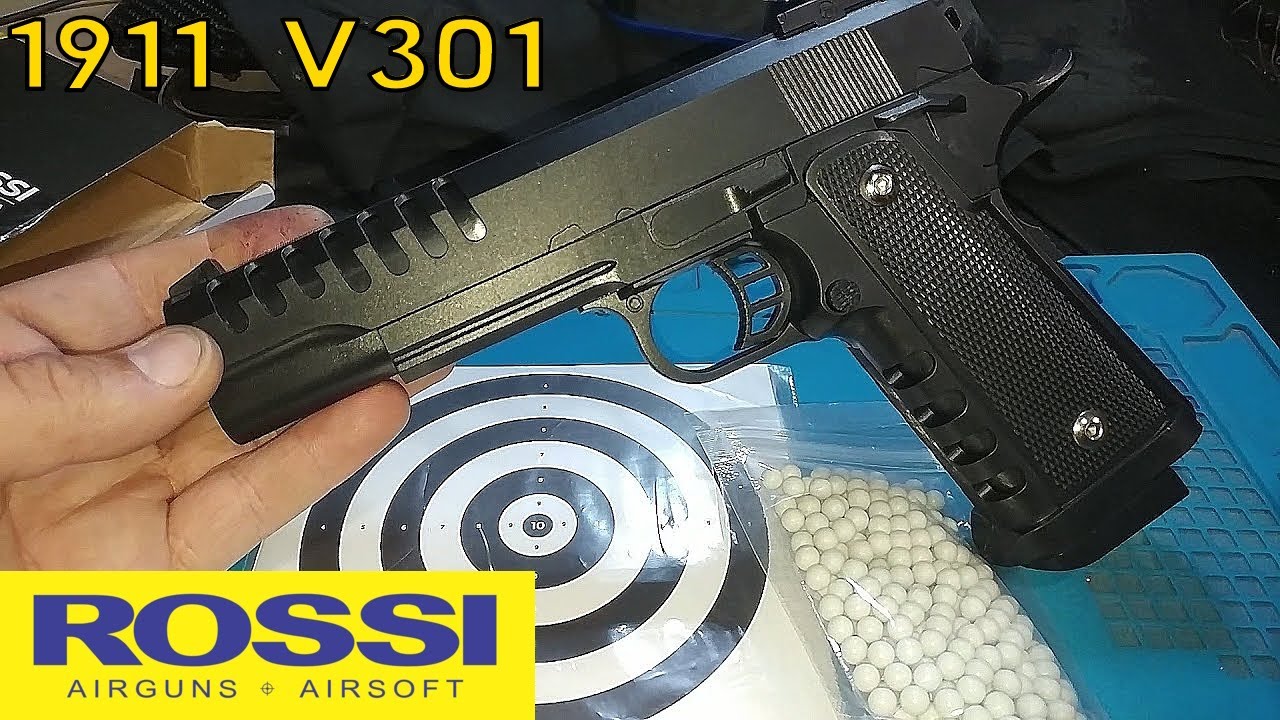 UNBOXING Pistola VG 1911 V301 Spring Rossi M1911 Vigor Bbs 6mm Airsoft MERCADO LIVRE
