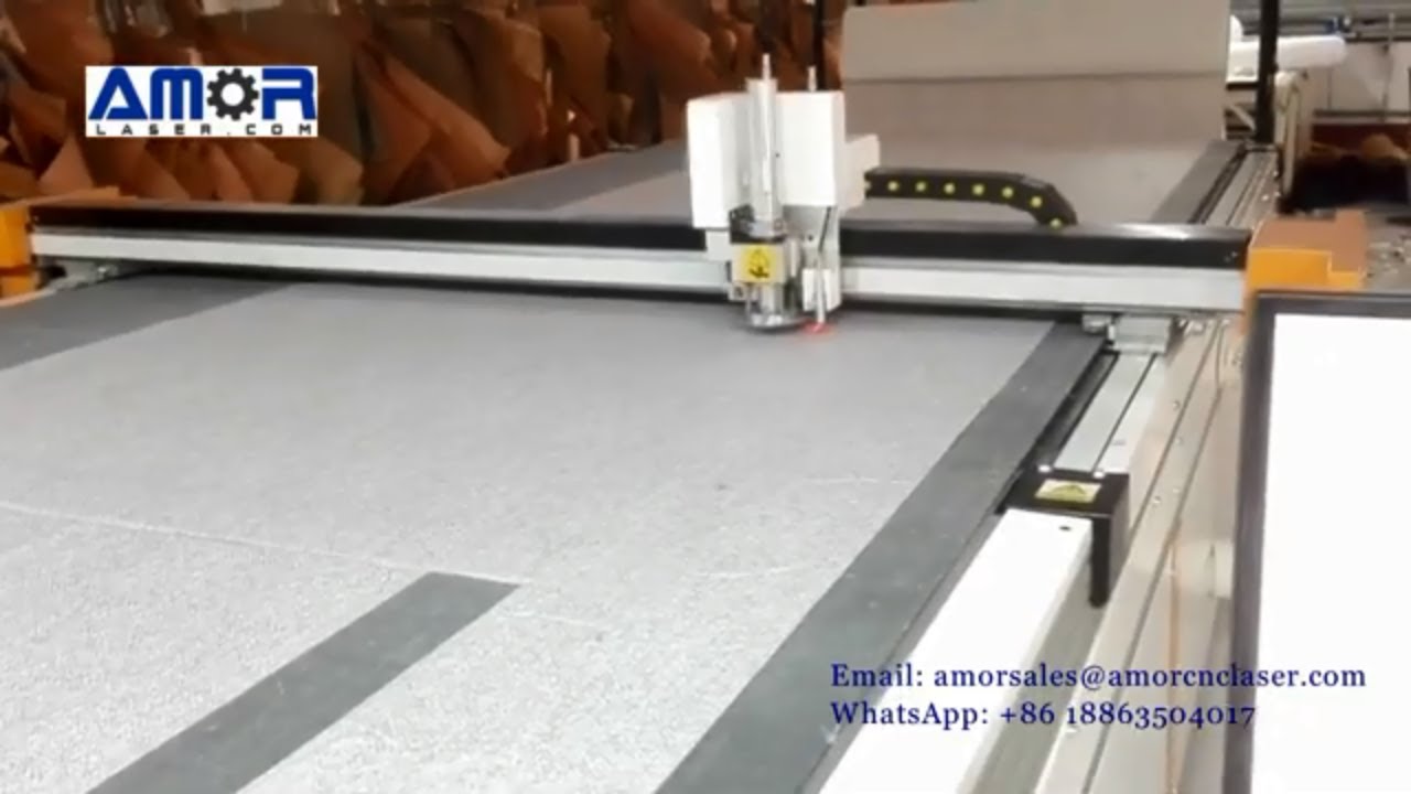 CNC round knife cutting machine | CNC fabric cutting machine for sofa cover cutting