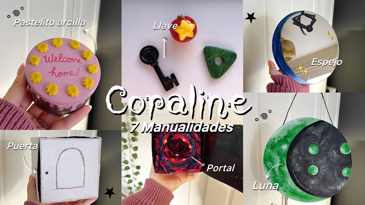 🗝️ 7 Manualidades Coraline 🖤⋆｡𖦹°‧★
