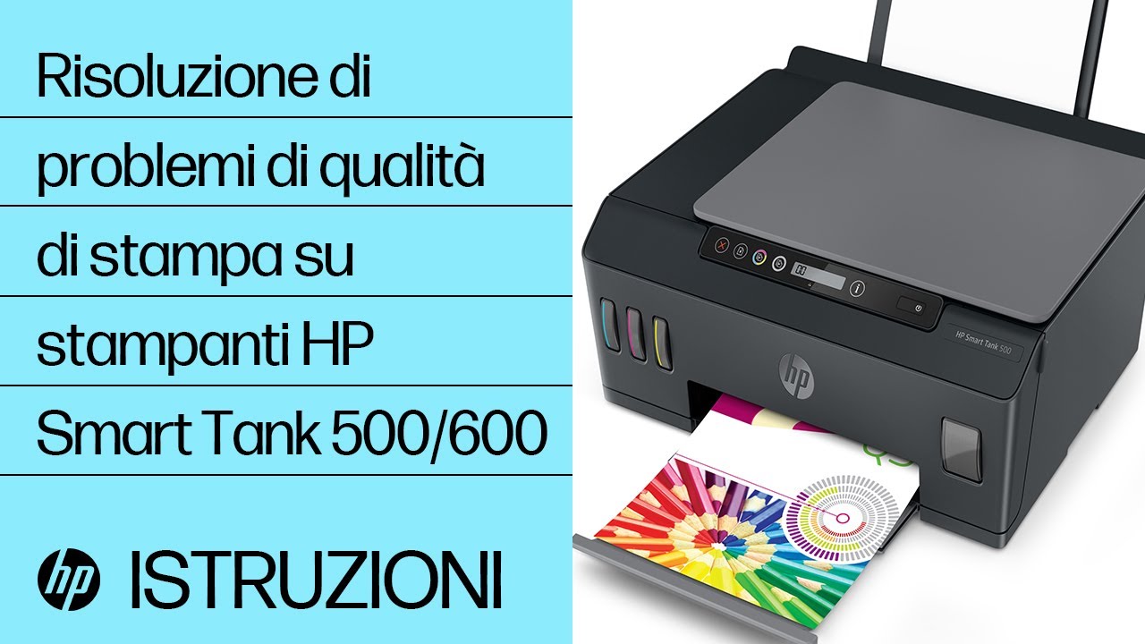 Risoluzione di problemi di qualità di stampa su stampanti HP Smart Tank 500/600 | HP Support