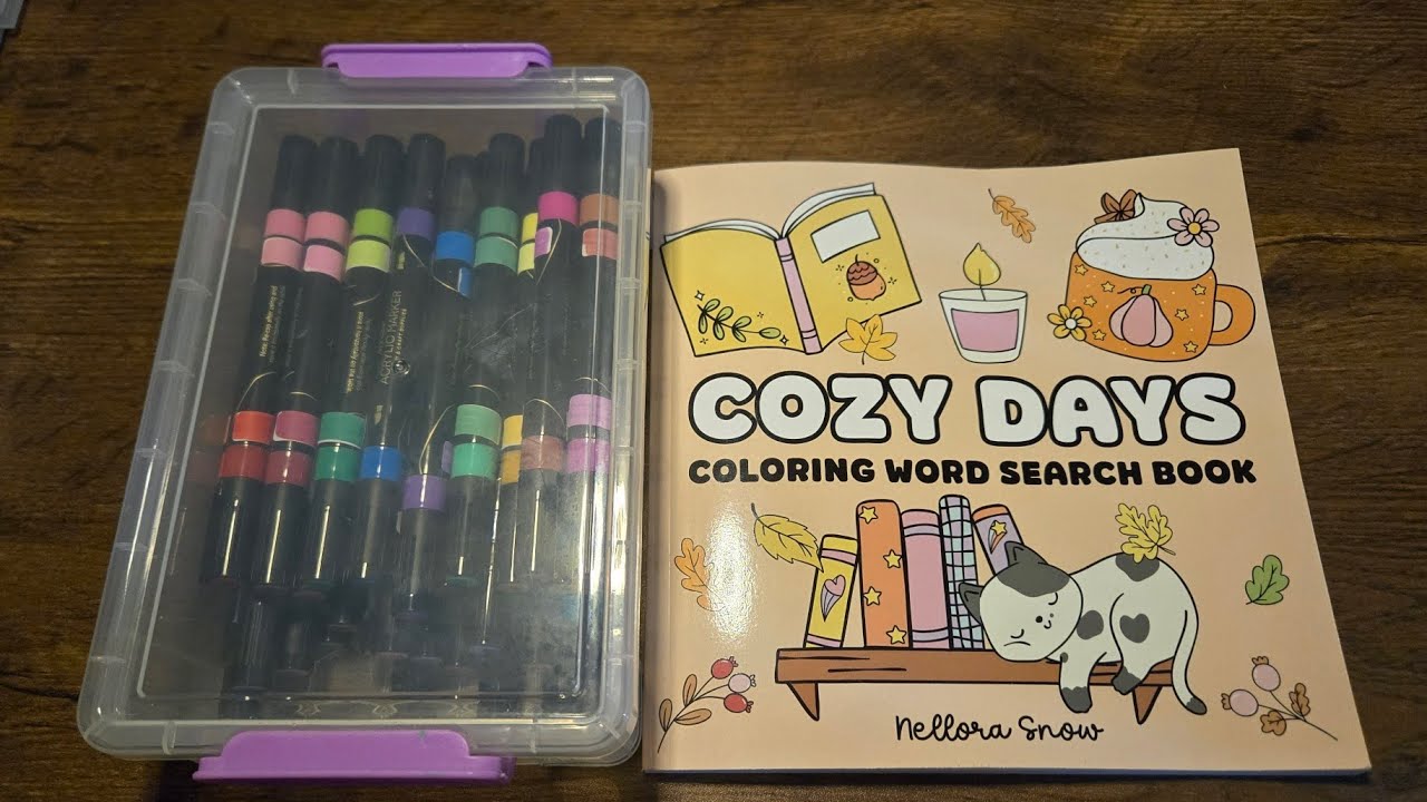 ASMR Find words and Color with Me | Cozy | Whispering | Relaxing 
