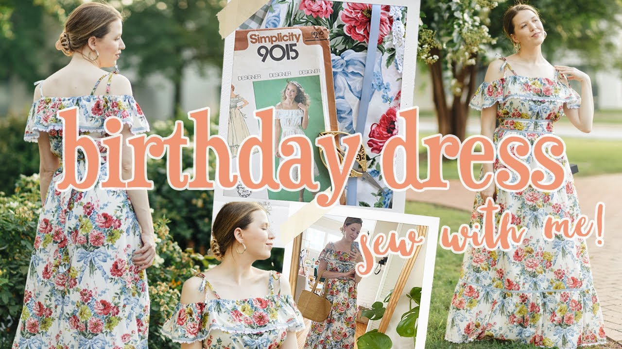 SEWING MY BIRTHDAY DRESS! 🎀 🍰💐✨ Vintage Gunne Sax Meets Bridgerton: Sew with Me!