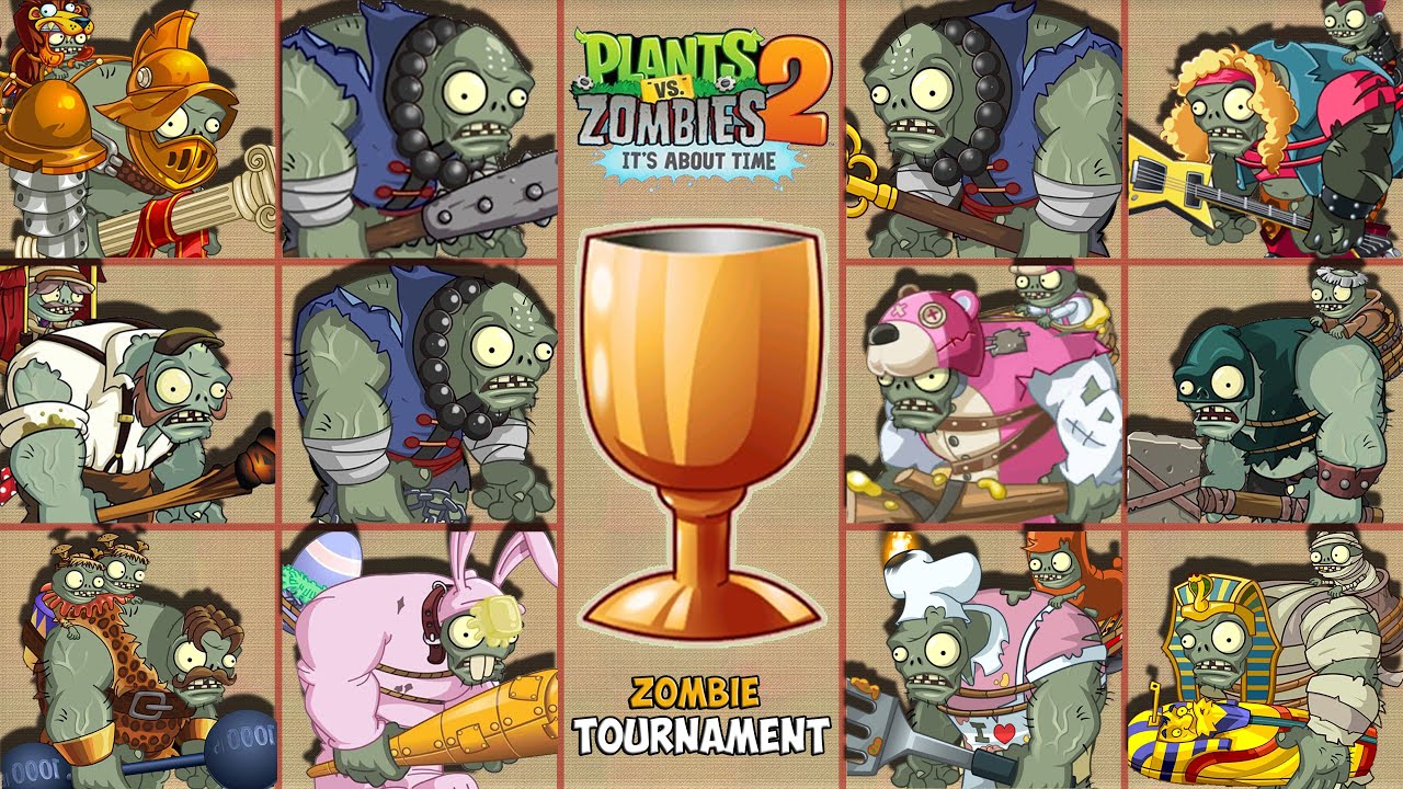 PvZ 2 Zombies Tournament - 16 Random Gargantuars vs Gargantuar – Who is strongest gargantuar?