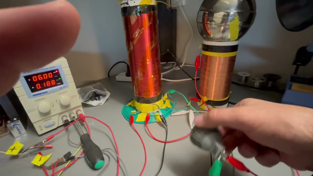 Tesla Coil and Pancake Coil Interesting Interaction.