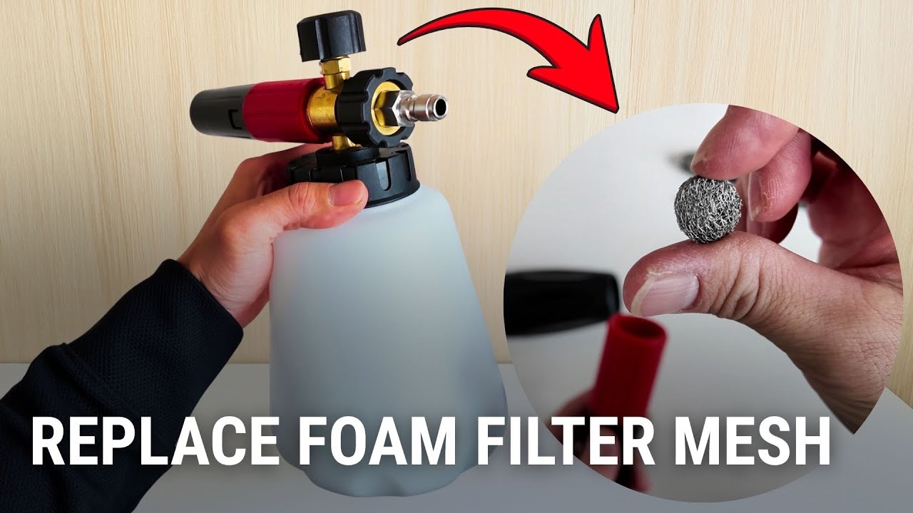 How to Change a Foam Cannon Filter Mesh - Cleanskin Snow Foam Lance Plus