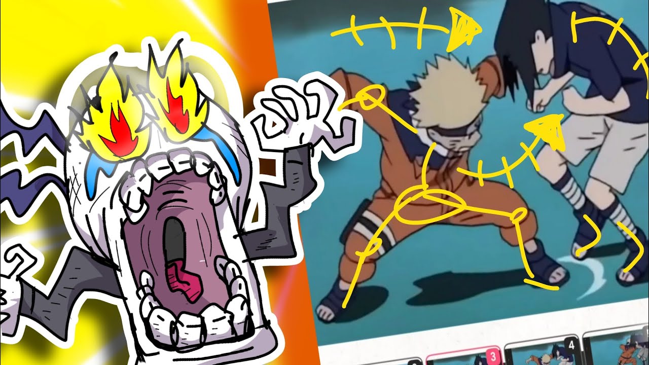 Rasu REACT (INCRÍVEL) Animação de Luta - Naruto vs Sasuke - Como fazer animação de luta anime
