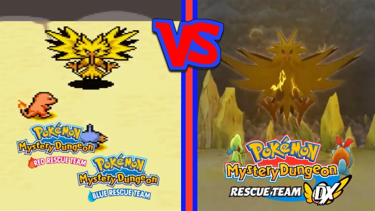 Zapdos Boss Fight Comparison! Pokemon Mystery Dungeon Rescue Team