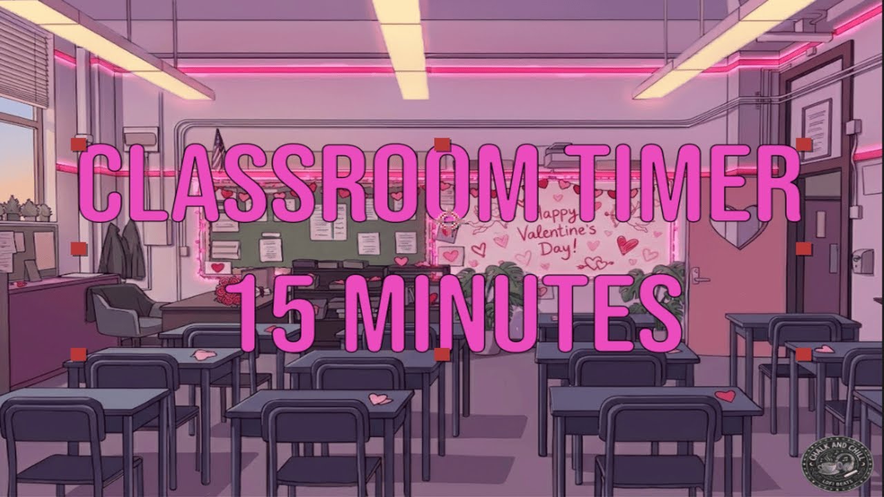 15-Minute February Lofi Timer | Cozy Winter Classroom Focus