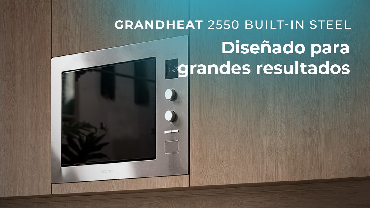 Microondas encastrable GrandHeat 2550 Built-In Steel digital de 25 litros con grill