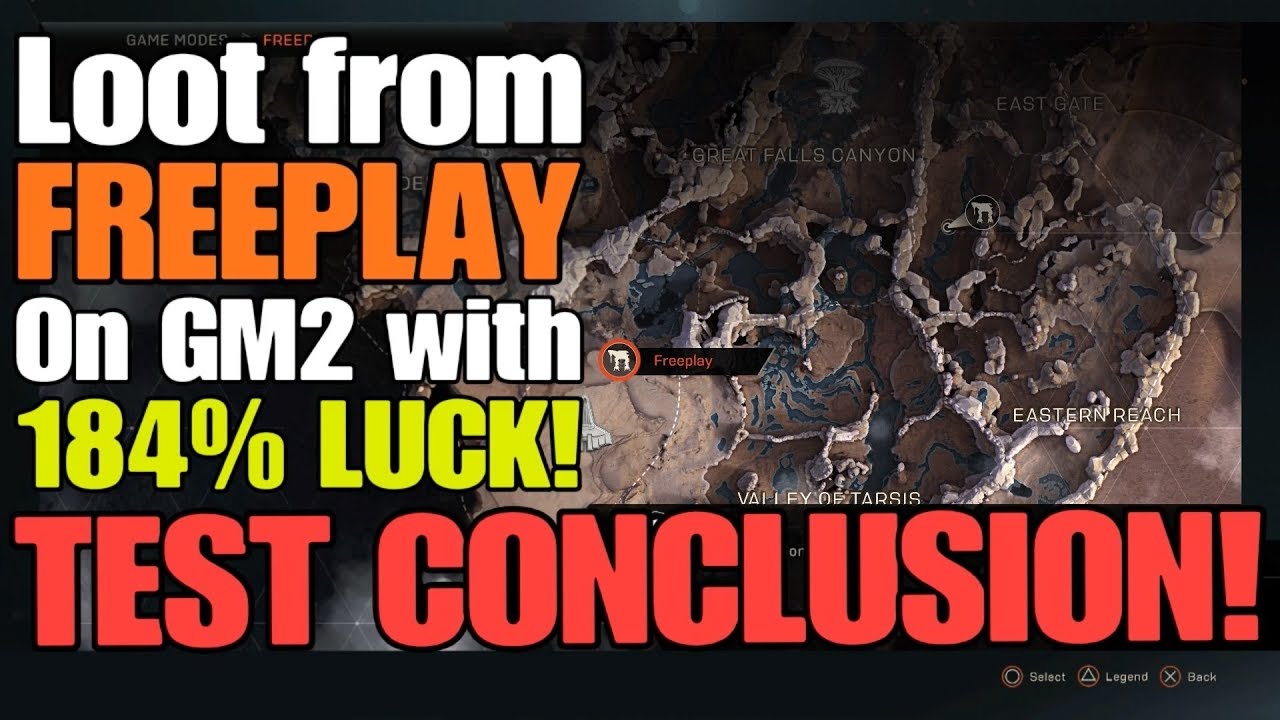 Anthem - Loot from Freeplay on GM2 with 184% LUCK! (Test Conclusion)
