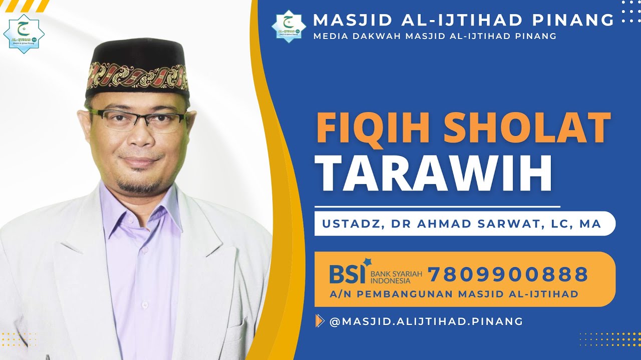 🔴[LIVE] FIQIH SHALAT TARAWIH || KAJIAN SPECIAL RAMADHAN BERSAMA USTADZ AHMAD SARWAT