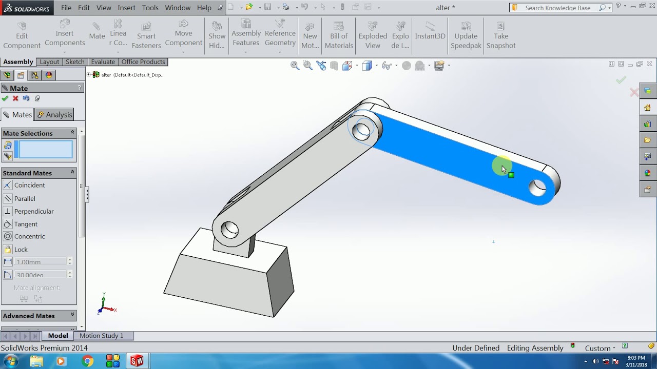 Solidworks tutorial| solidworks tutorial Concentric mate