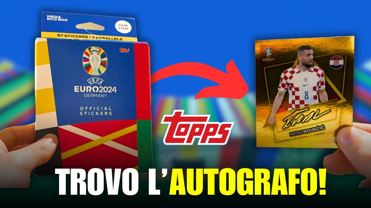 💯*NOVITÀ* FIGURINE EURO 2024 · TROVO L'AUTOGRAFO!! (Mega Eco Box Spacchettamento)
