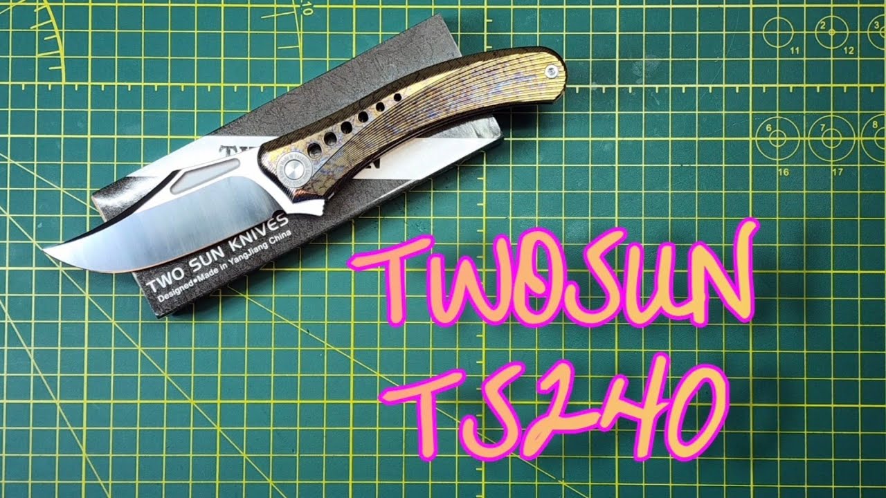 TWOSUN TS240 TITANIUM M390, Really nice design / materials, needs some tuning and its a safety fail.