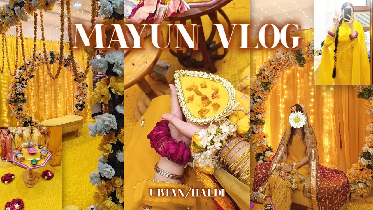 Ubtan | Mayun Vlog 💛 Pakistani Desi Wedding #shaadi #prewedding #haldi #punjabiwedding #decoration