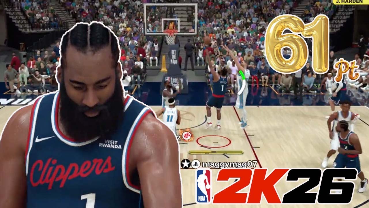 JAMES HARDEN 61 PTS WIN OVER DENVER IN PLAY NOW ONLINE | NBA 2K26