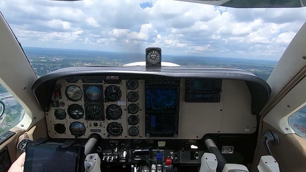 Philadelphia International Airport PHL Departure in the Beech Bonanza