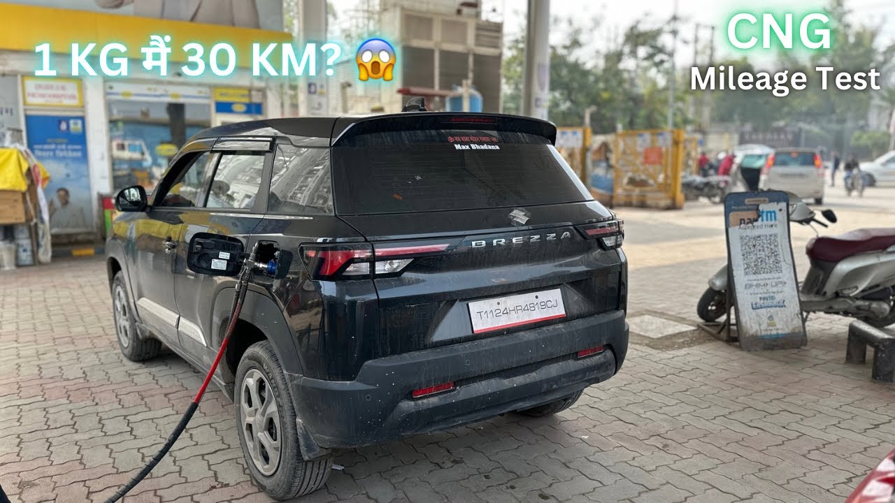 Maruti Suzuki Brezza Mileage Test CNG ❤️ | Real Life Review | ₹80 में कितने KM चलती है ?