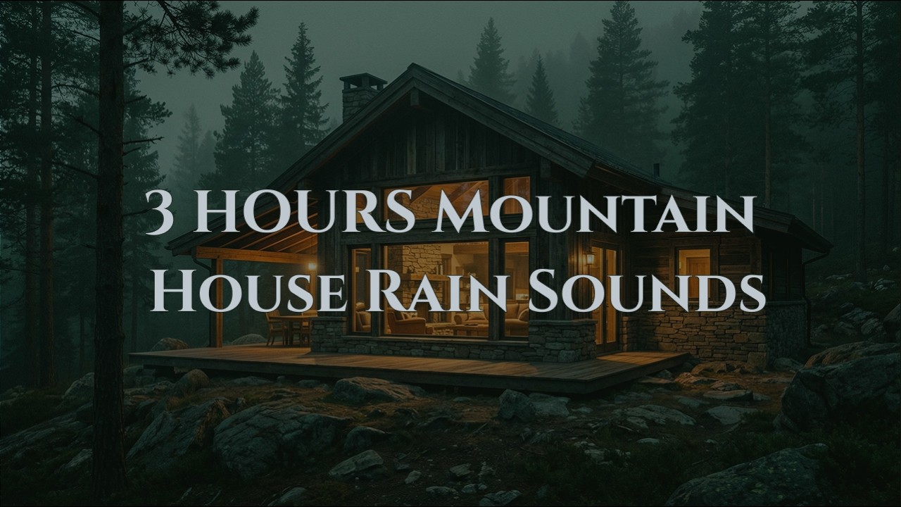 3 HOURS Relaxing Rain at Forest Cabin 🌧️ Cozy Wooden House Window