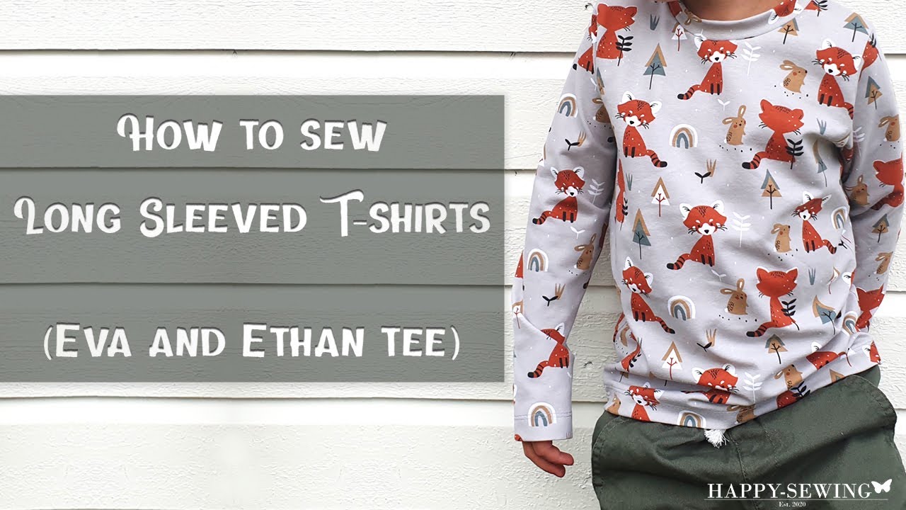 How to Sew Long Sleeved T-Shirt | Tutorial | DIY Long Sleeved | Sewing Pattern