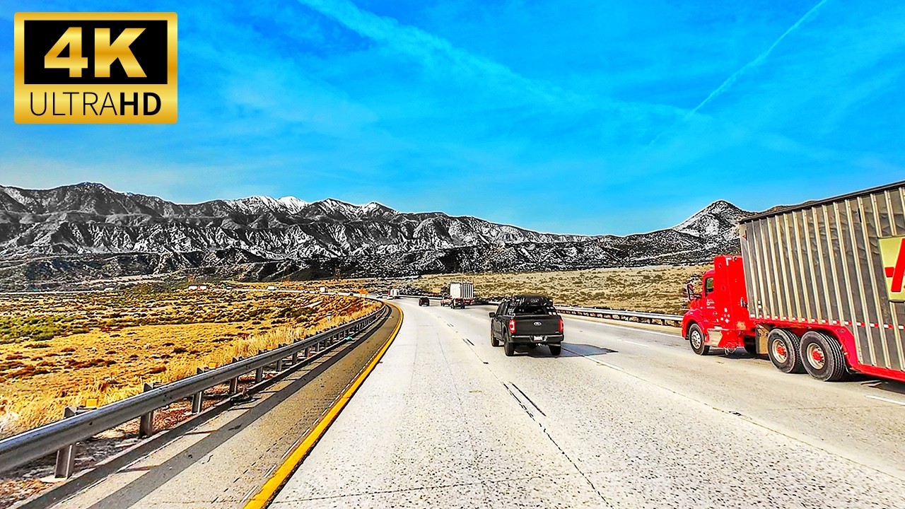 Las Vegas to Los Angeles Downtown Complete Scenic Drive (2026) | Nevada to California in 4K