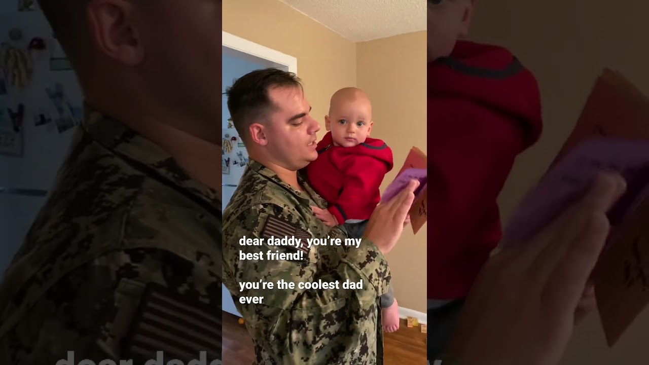 telling his daddy about baby #2💫 #militarylife