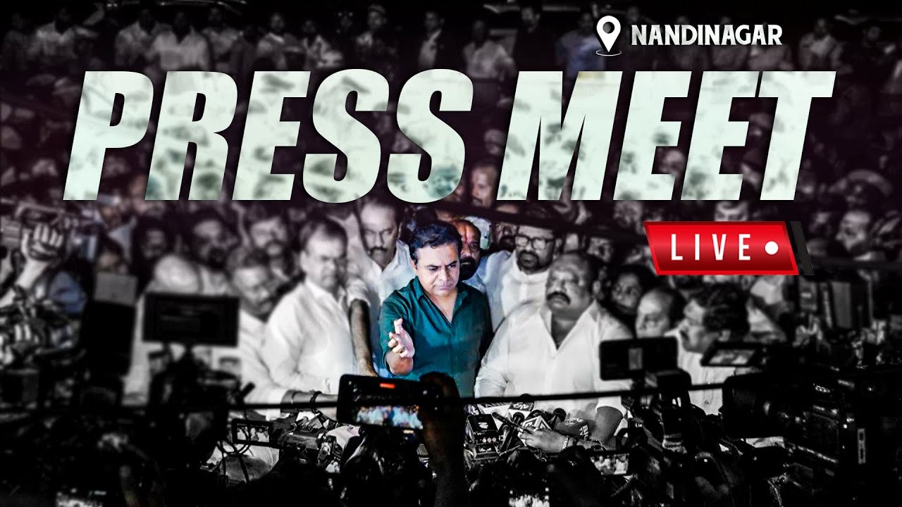 Live: BRS Working President KTR addressing the media at Nandinagar, Hyderabad.