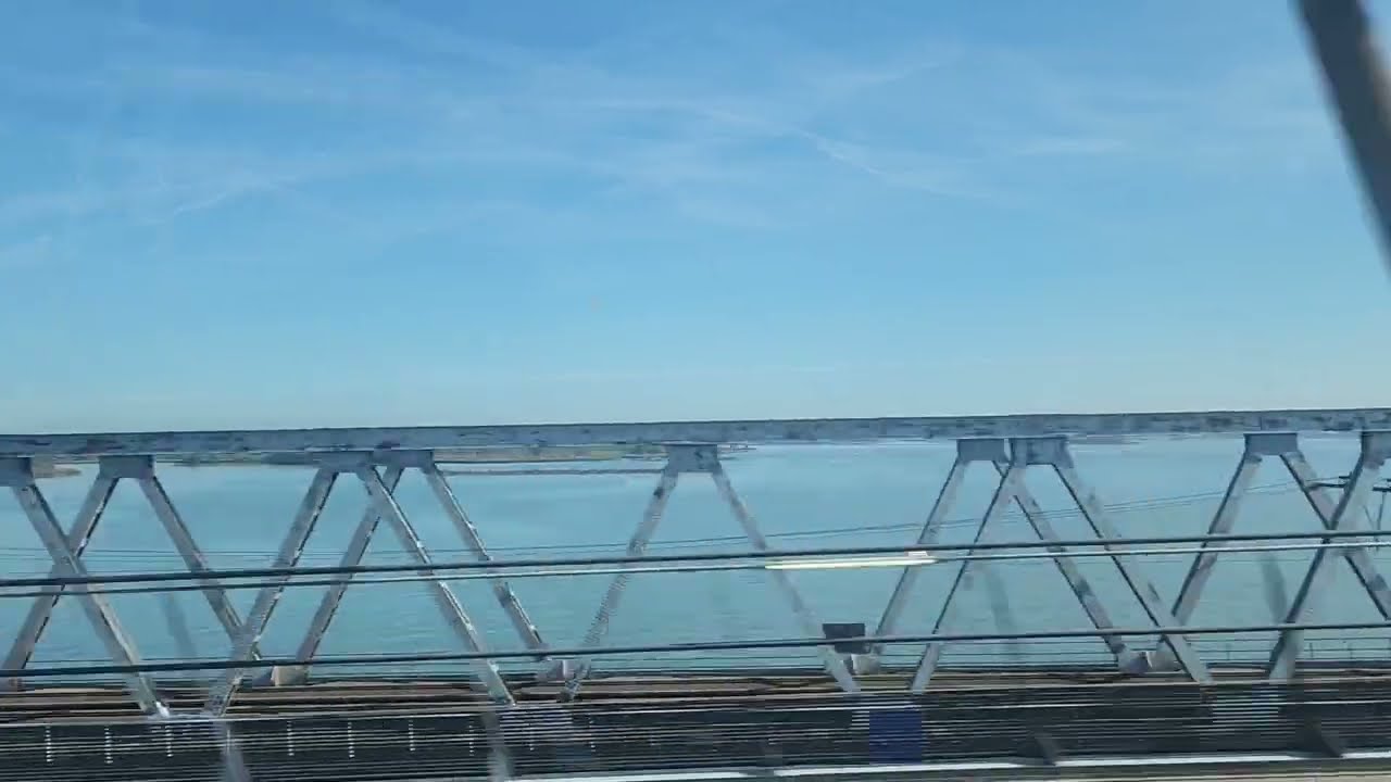Crossing the Moerdijk Bridge on the Dutch high speed route