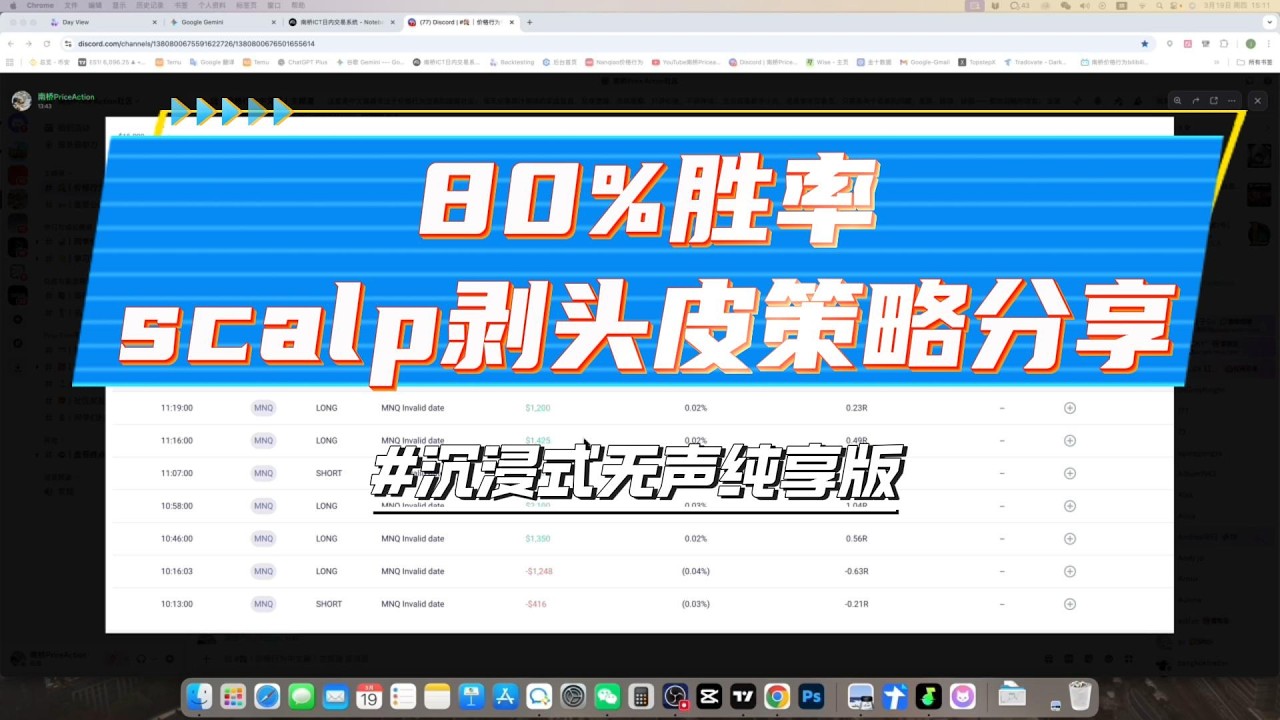 最新scalp剥头皮策略分享｜稳定80%胜率｜沉浸式纯享版视频｜交易策略｜日内交易｜交易技术｜交易员｜价格行为｜PA｜ICT