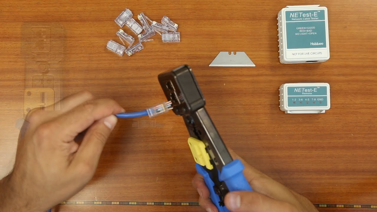 Using EZ-RJ45 Connectors to build your own patch cable in 5 steps