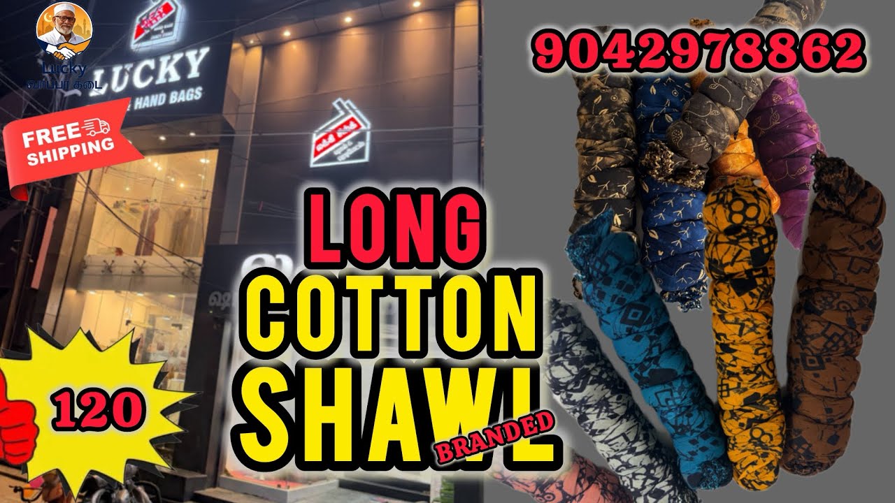 Pure cotton branded long shawl@120only