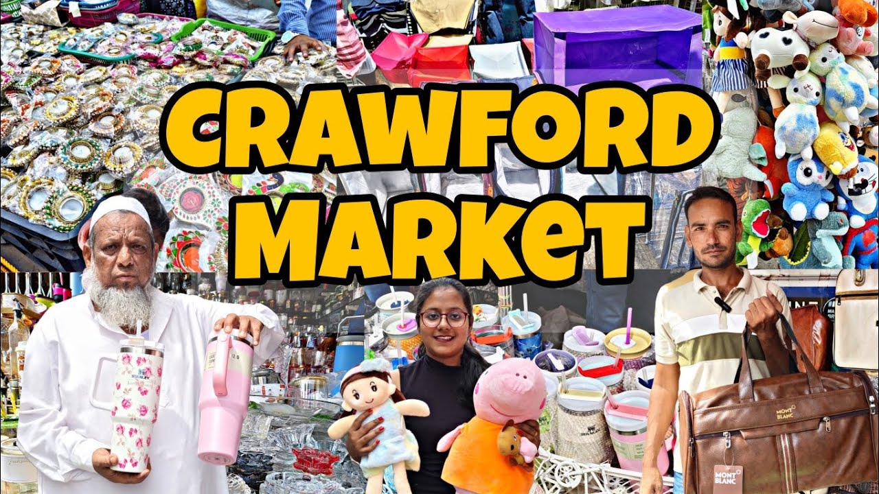 Crawford Market — ПОЛНЫЙ ТУР ПО CRAWFORD MARKET || Дивали Дия, стаканы, сумки, мягкие игрушки и т...