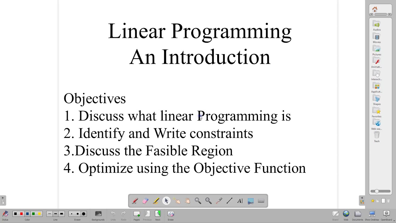 Linear Programming an introduction