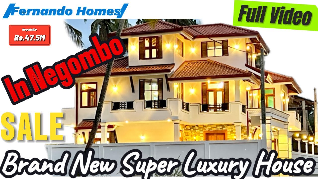 (SOLD) මීගමුවේ 2024 ඉදිකල නවීනතම නව නිවස - Brand New House For Sale In Negombo | Fernando Homes