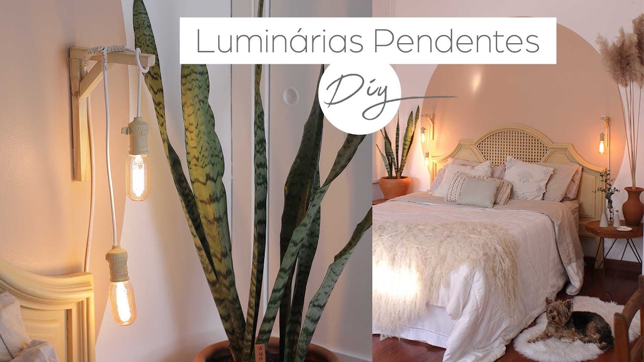 DIY Decorando meu Quarto 06   Luminárias Pendentes !