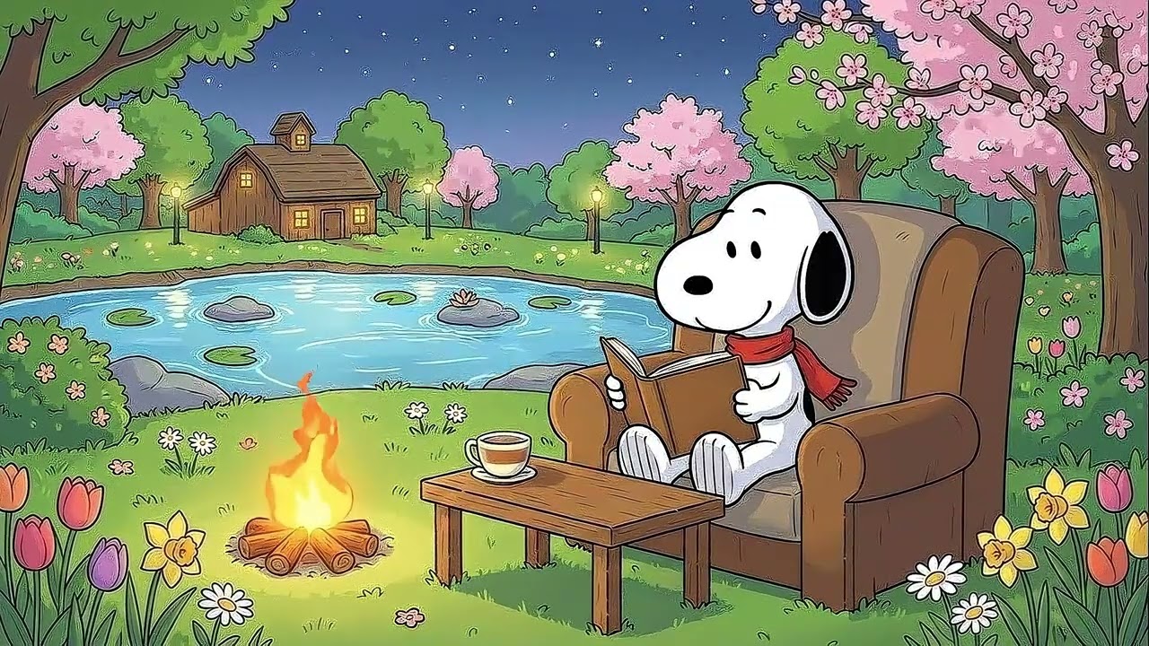 Spring Snoopy Lofi 🌸 Gentle Beats for Study & Relax
