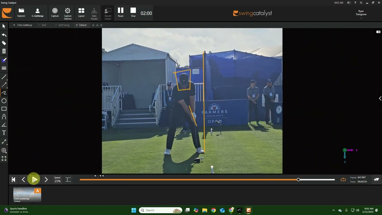 Chris Gotterup Front View Driver Swing Analysis