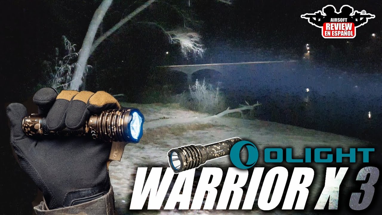 Iluminando puentes 🌁 y rios con la OLIGHT WARRIOR X 3 | Airsoft Review en Español