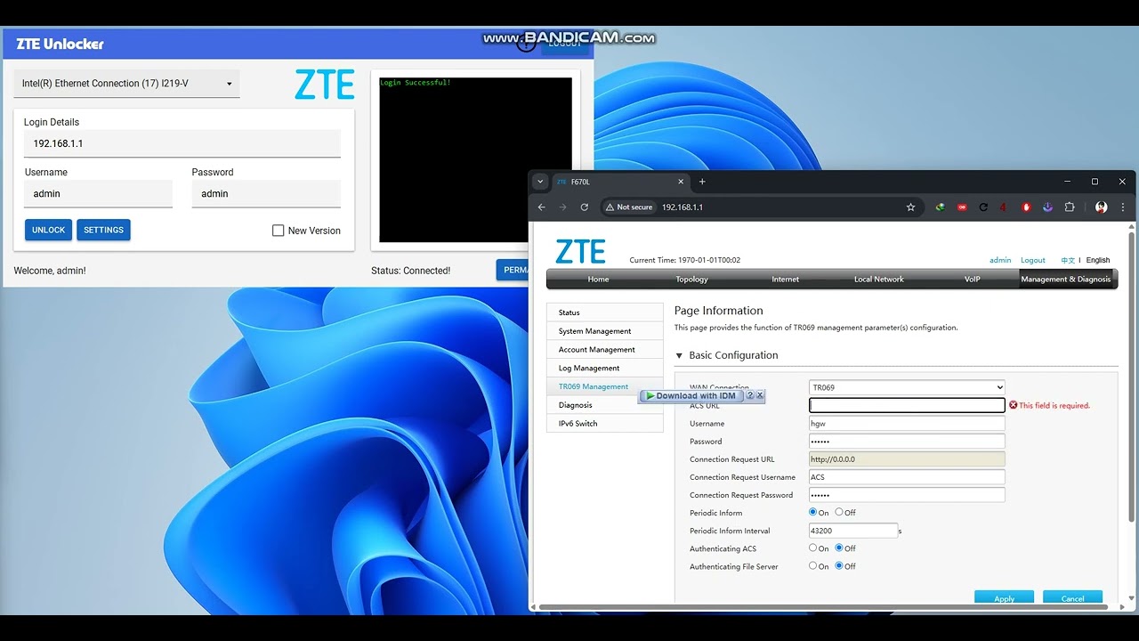 ZTE UNLOCKER | F670L | F6600 | F6600P