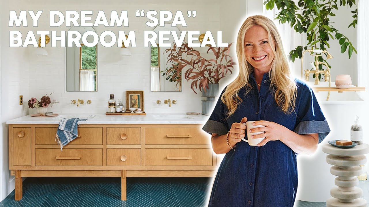Emily Henderson's Bright, Serene, Vintage-Meets-Modern Primary Bathroom Makeover