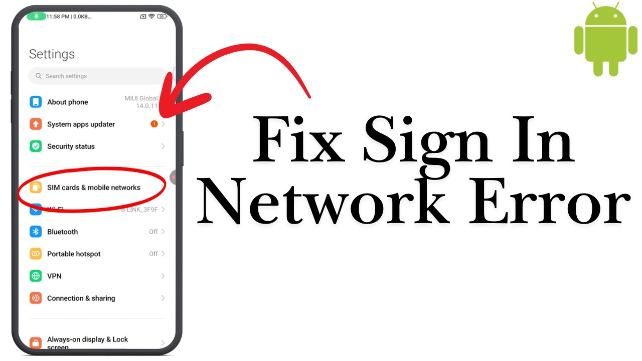 How to Fix Sign in Network Error in Android Mobile