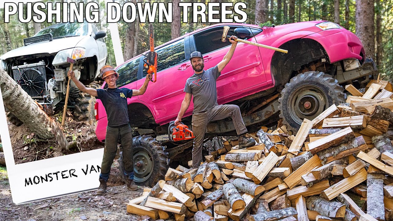 Logging With A Monster Truck Minivan!