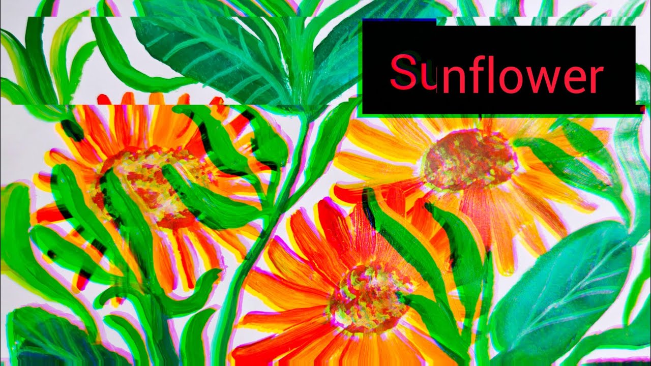 Easy Sunflower Acrylic Painting for Beginners/Step by Step Tutorial/