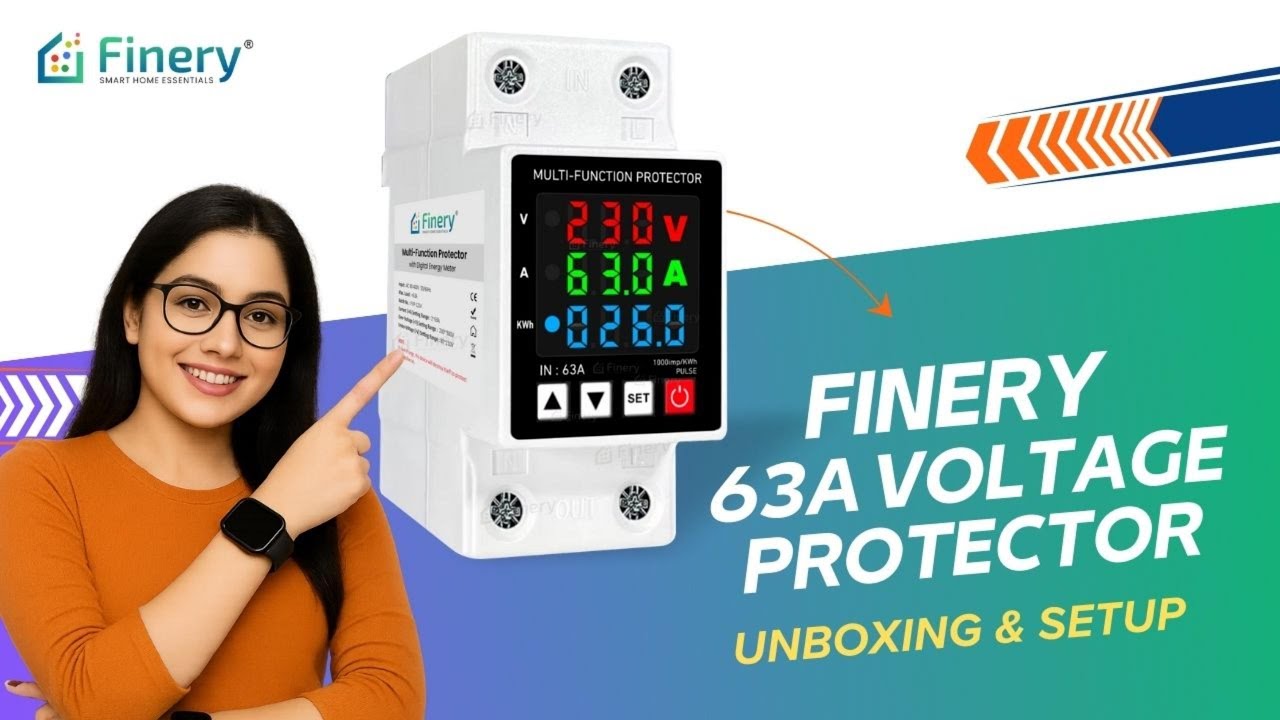 How to setup finery 63A Multifunction Protector with Energy Metering